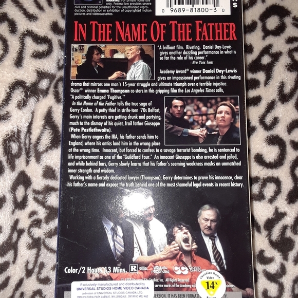 In The Name Of The Father universal 1993 VHS video tape - Picture 4 of 4